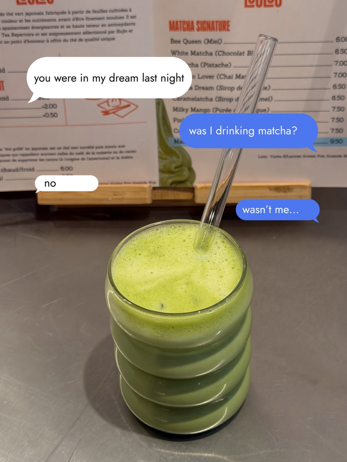 Matcha au verre