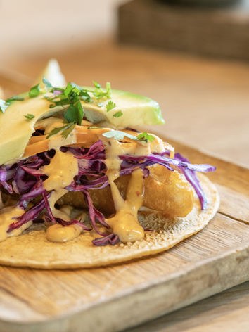 Taco garni avocat et chou