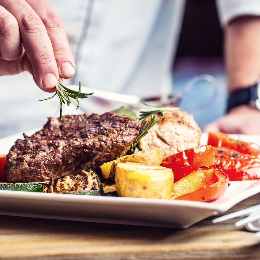 Brasier de boeuf flambé au Petit Boeuf, pour deux personnes