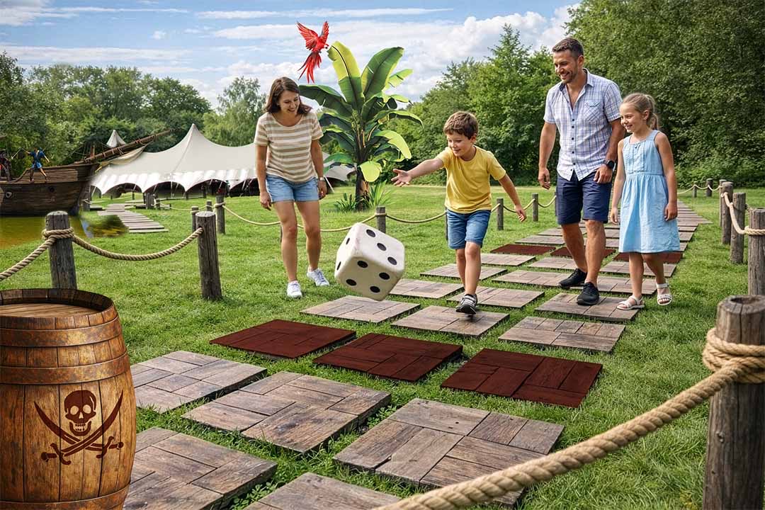 Grand jeu de plateau XXL de Pirates Aventure, jeu de l'oie géant