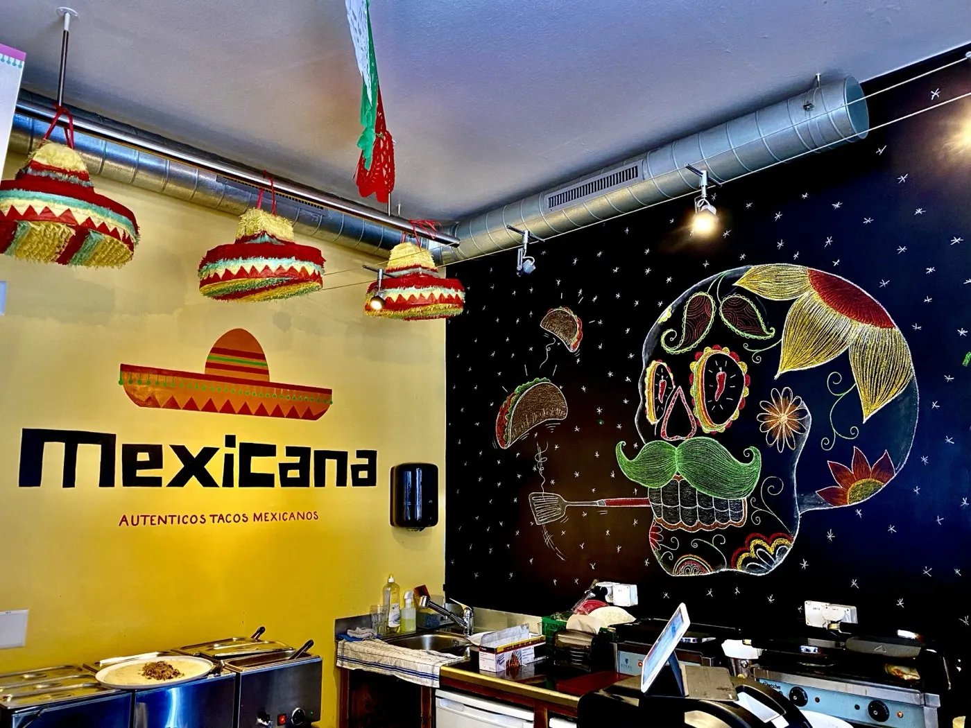 L'intérieur de Mexicana au centre-ville de Lausanne